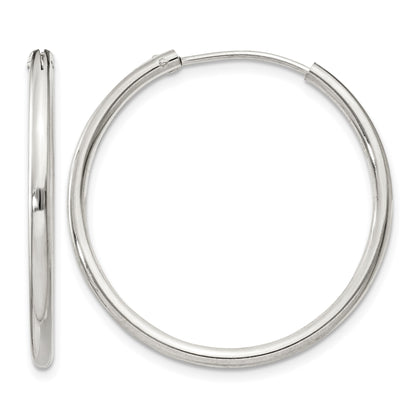 Sterling Silver 2mm Hoop Earrings