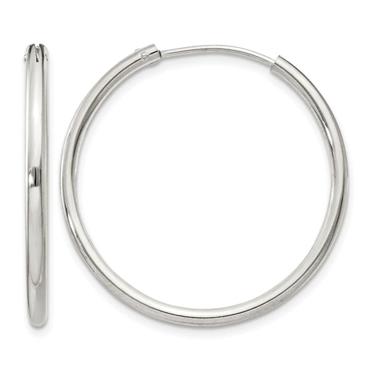Sterling Silver 2mm Hoop Earrings