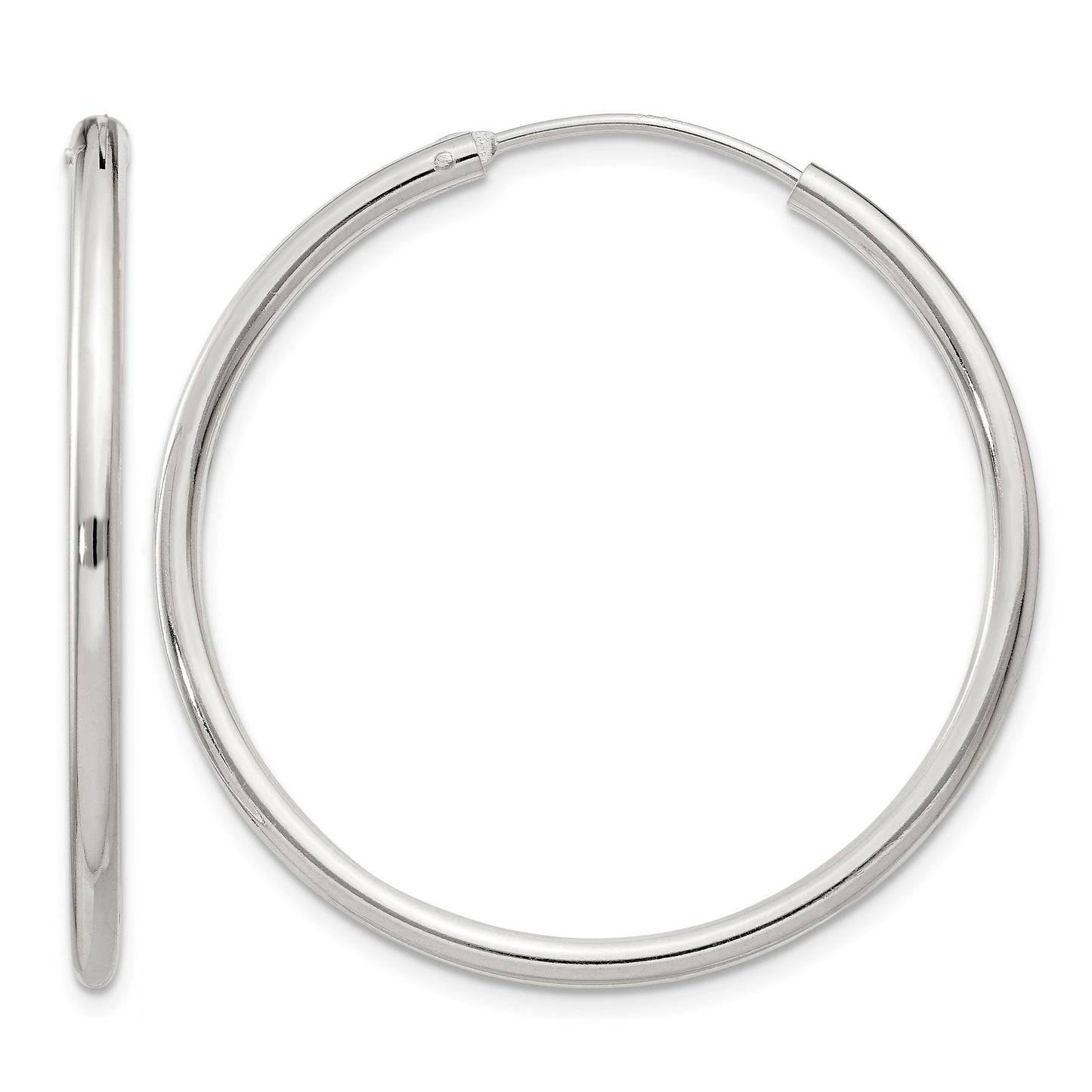 Sterling Silver 2mm Hoop Earrings