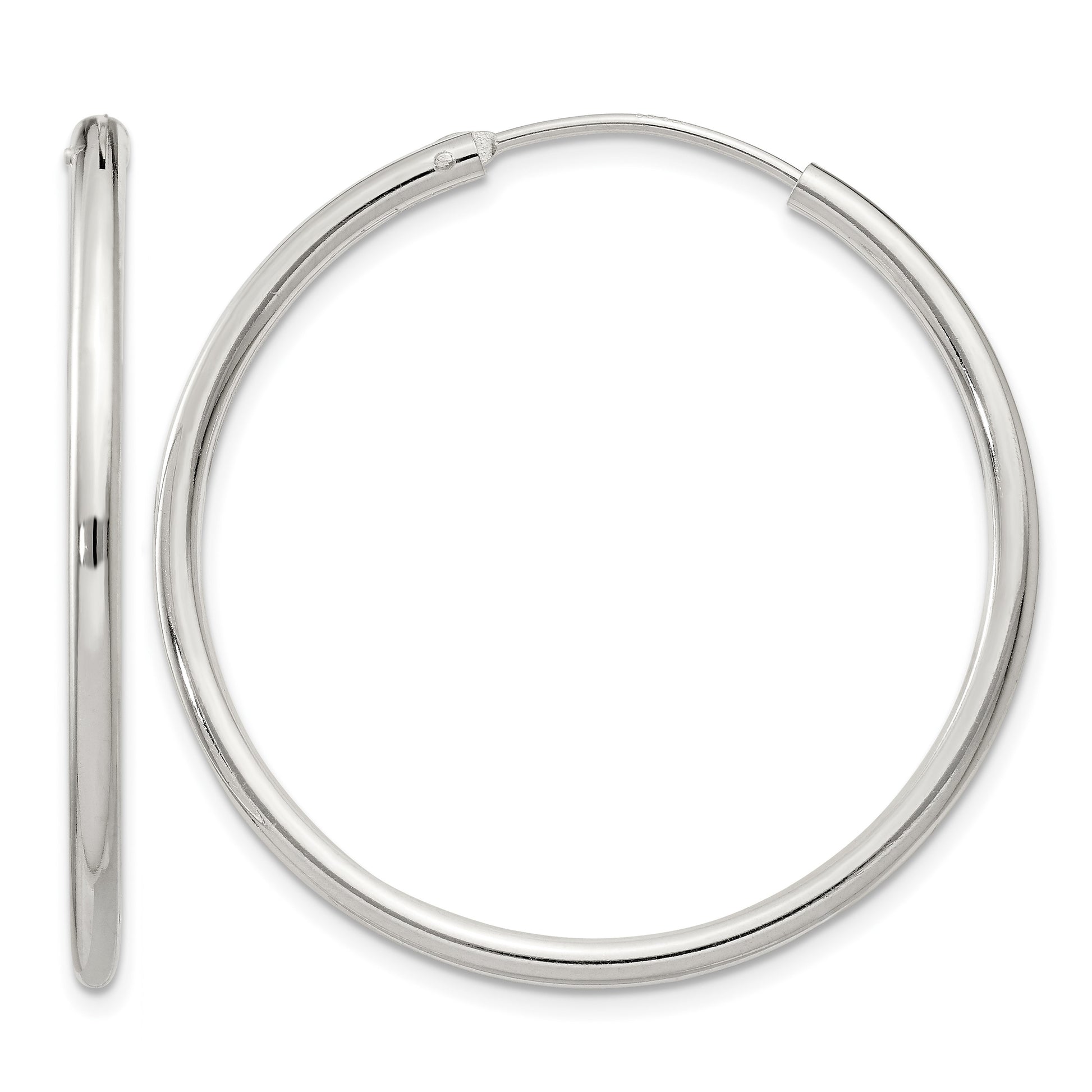 Sterling Silver 2mm Hoop Earrings