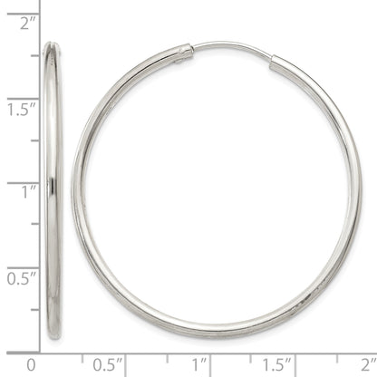 Sterling Silver 2mm Hoop Earrings