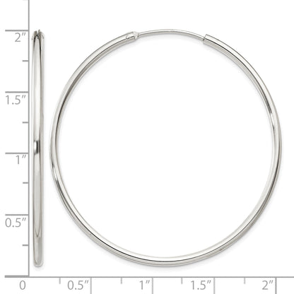 Sterling Silver 2mm Hoop Earrings