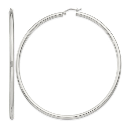 Sterling Silver 3mm Round Hoop Earrings