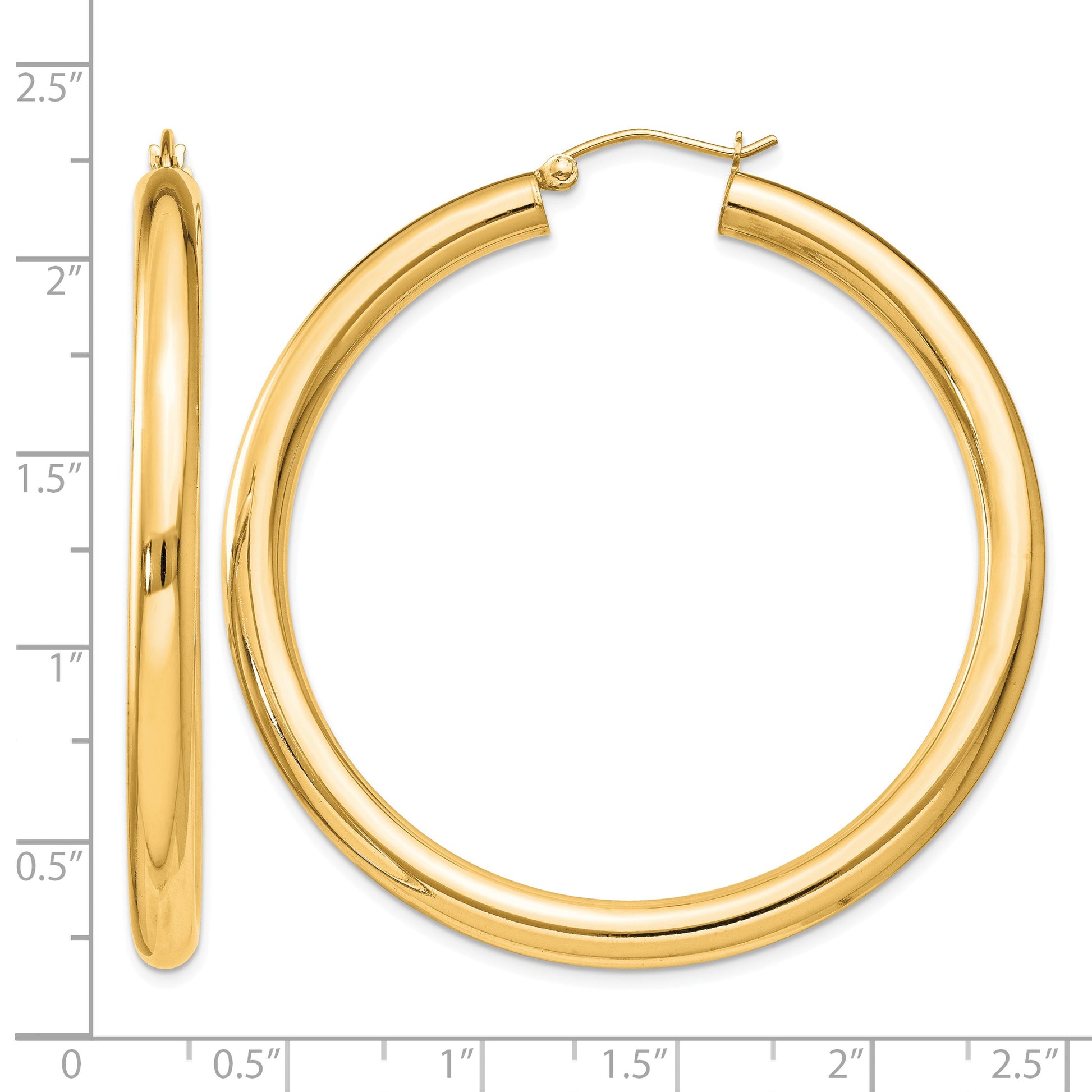 Sterling Silver Flash Gold-plated 4mm Round Hoop Earrings