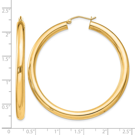 Sterling Silver Flash Gold-plated 4mm Round Hoop Earrings