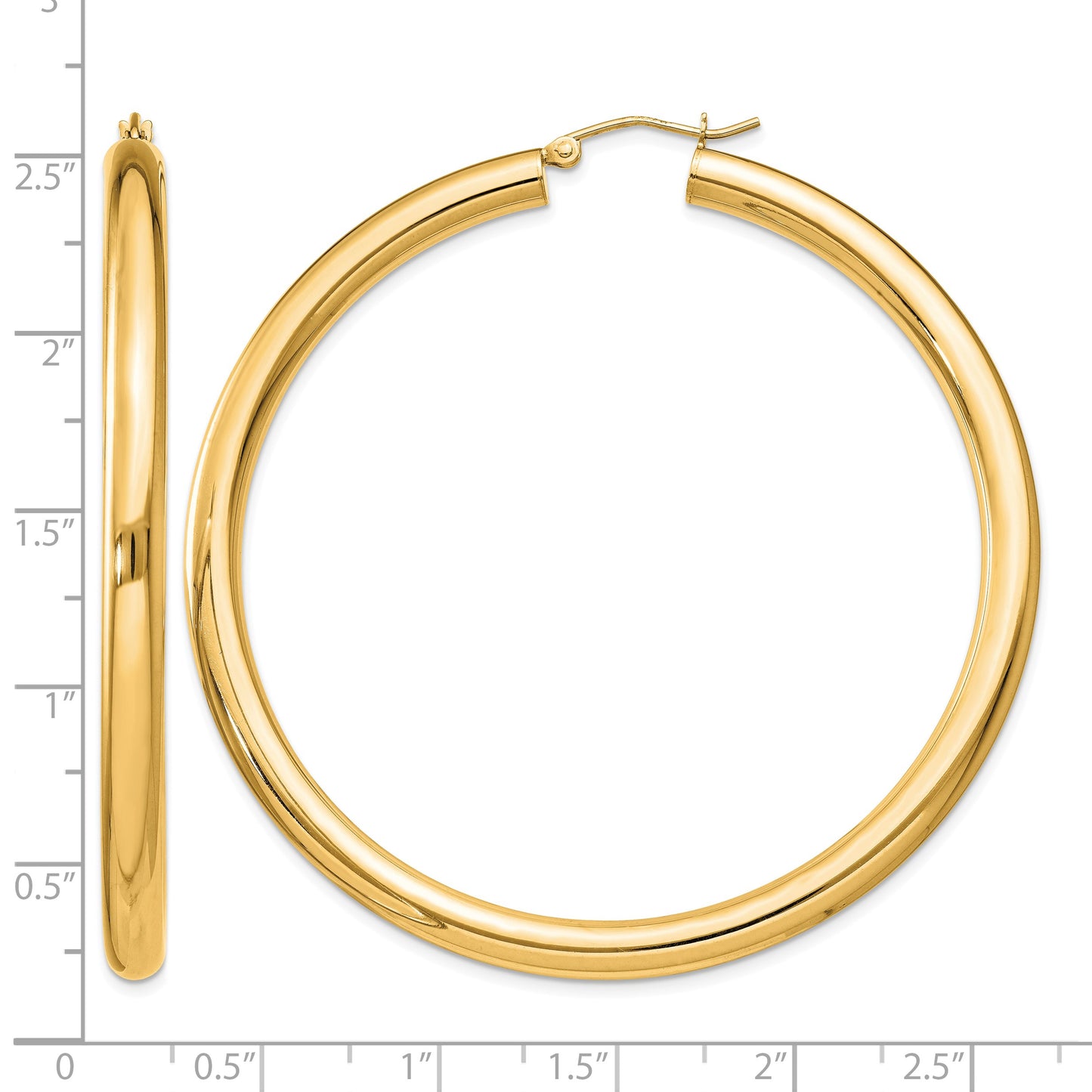 Sterling Silver Flash Gold-plated 4mm Round Hoop Earrings