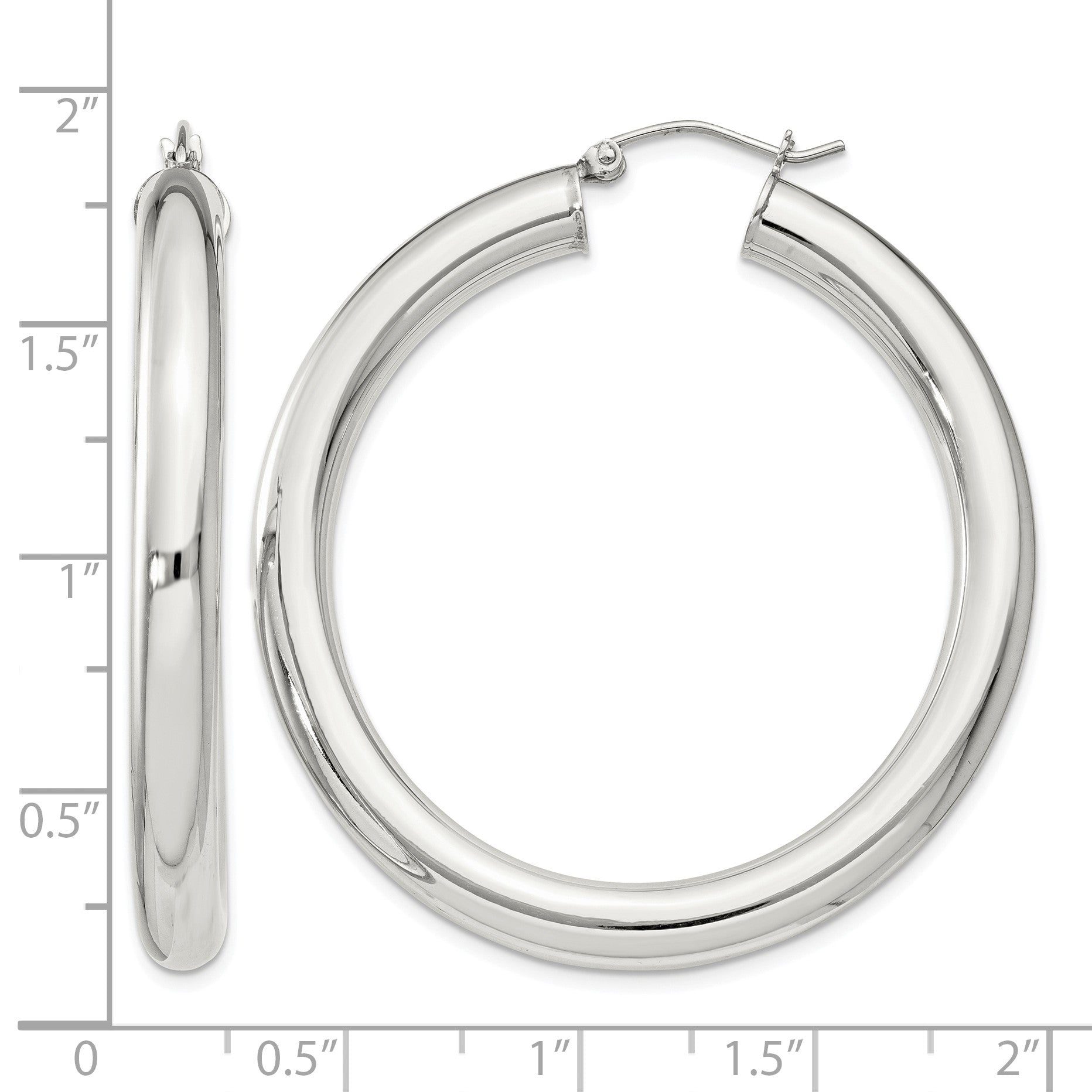 Sterling Silver 5mm Round Hoop Earrings