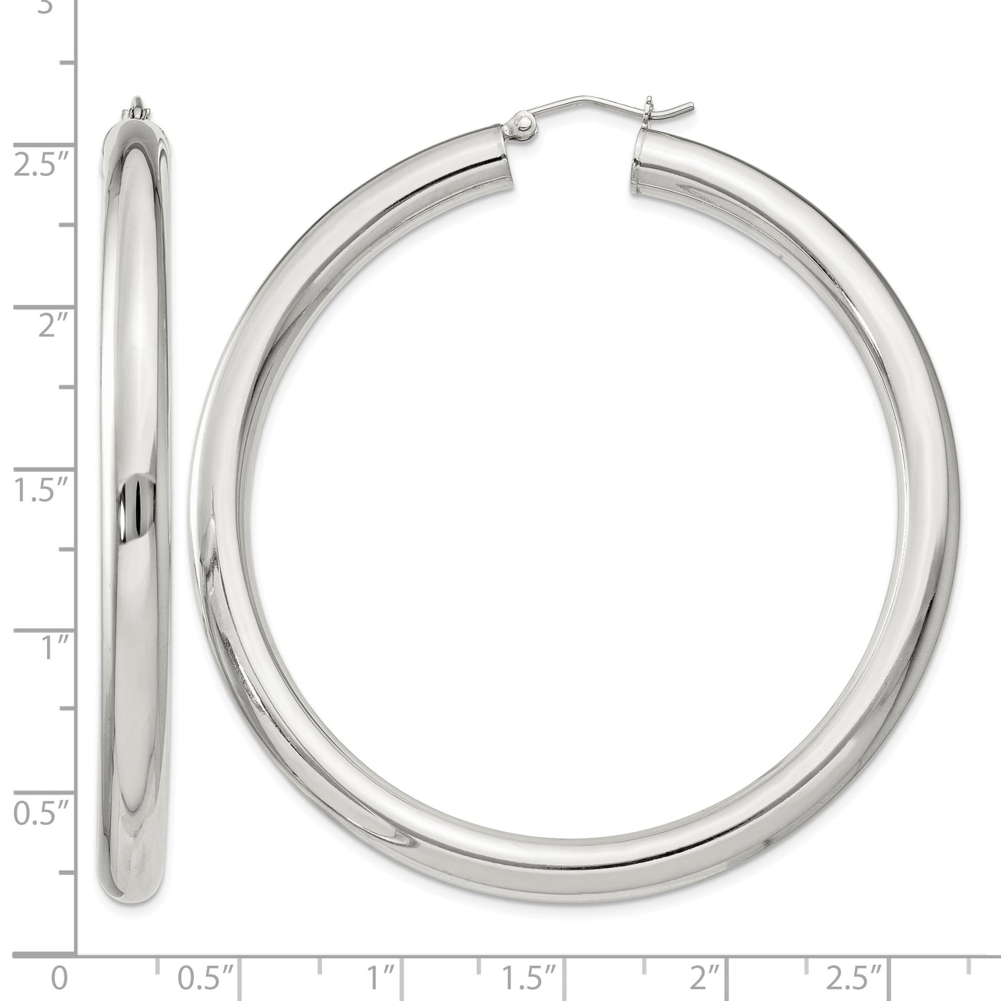 Sterling Silver 5mm Round Hoop Earrings