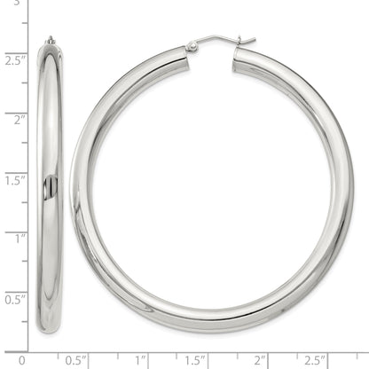 Sterling Silver 5mm Round Hoop Earrings