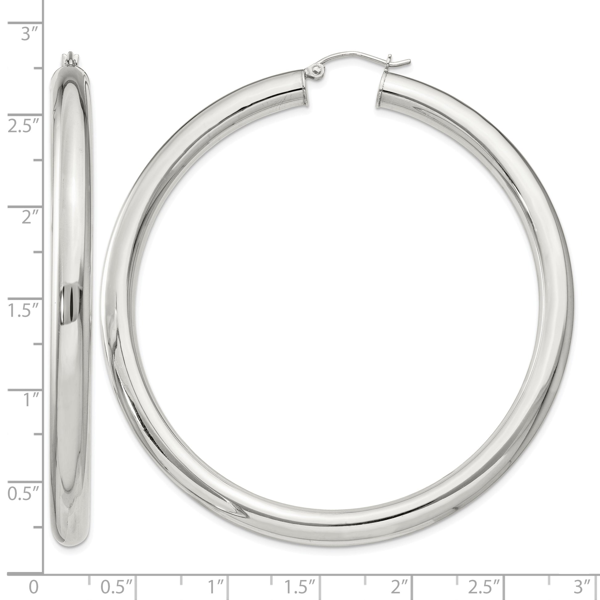 Sterling Silver 5mm Round Hoop Earrings