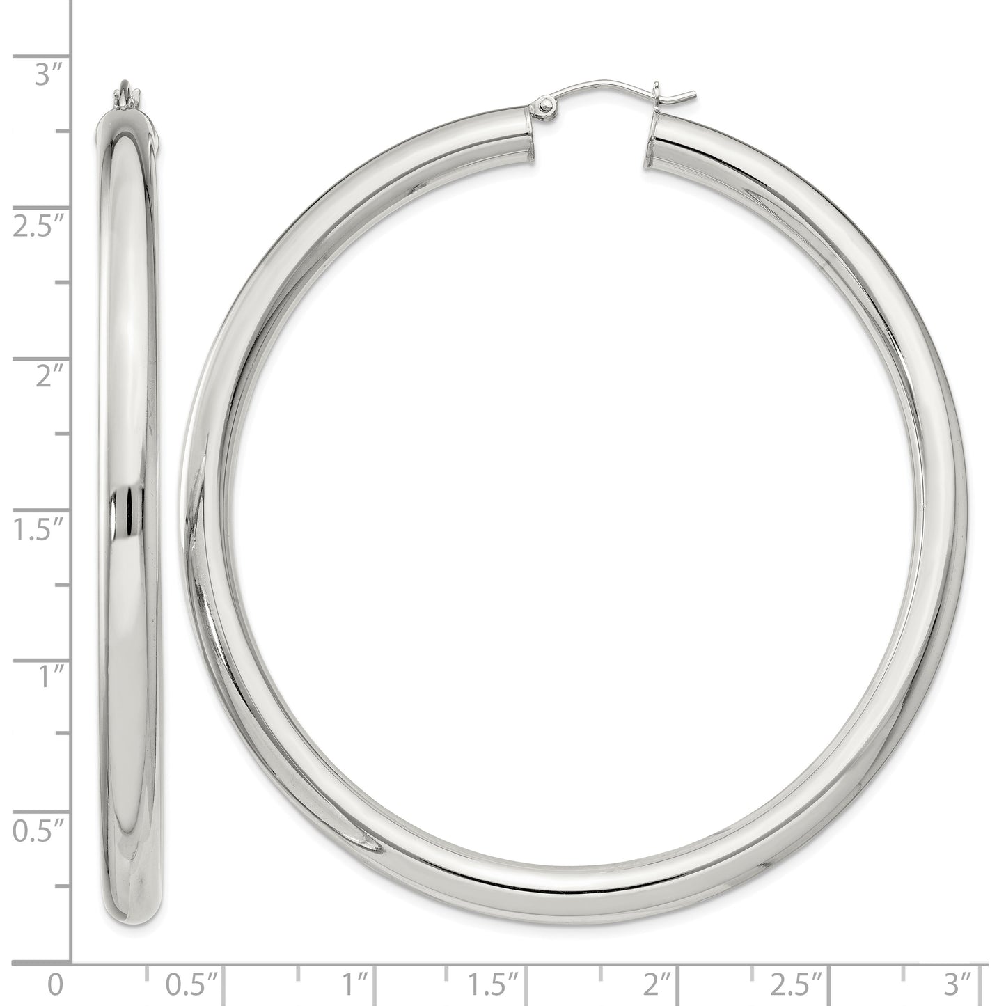 Sterling Silver 5mm Round Hoop Earrings