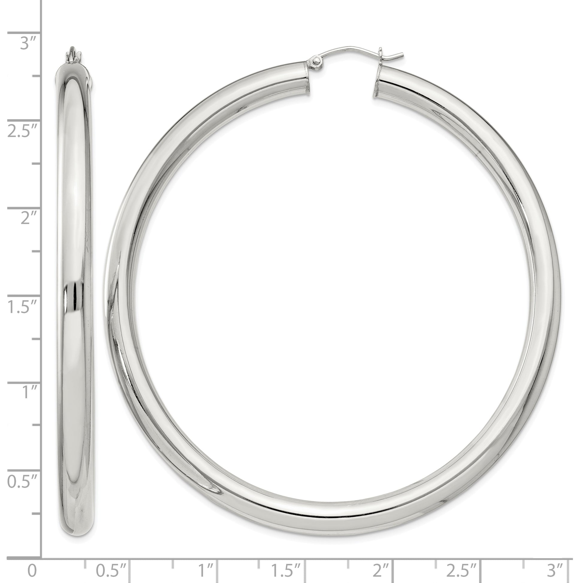 Sterling Silver 5mm Round Hoop Earrings