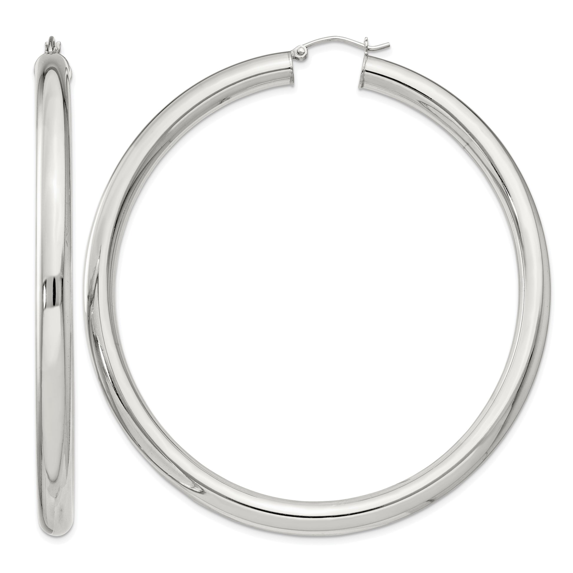 Sterling Silver 5mm Round Hoop Earrings
