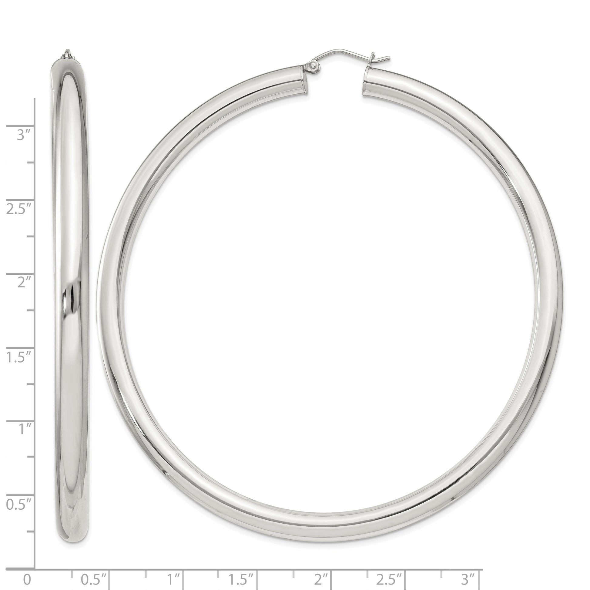 Sterling Silver 5mm Round Hoop Earrings