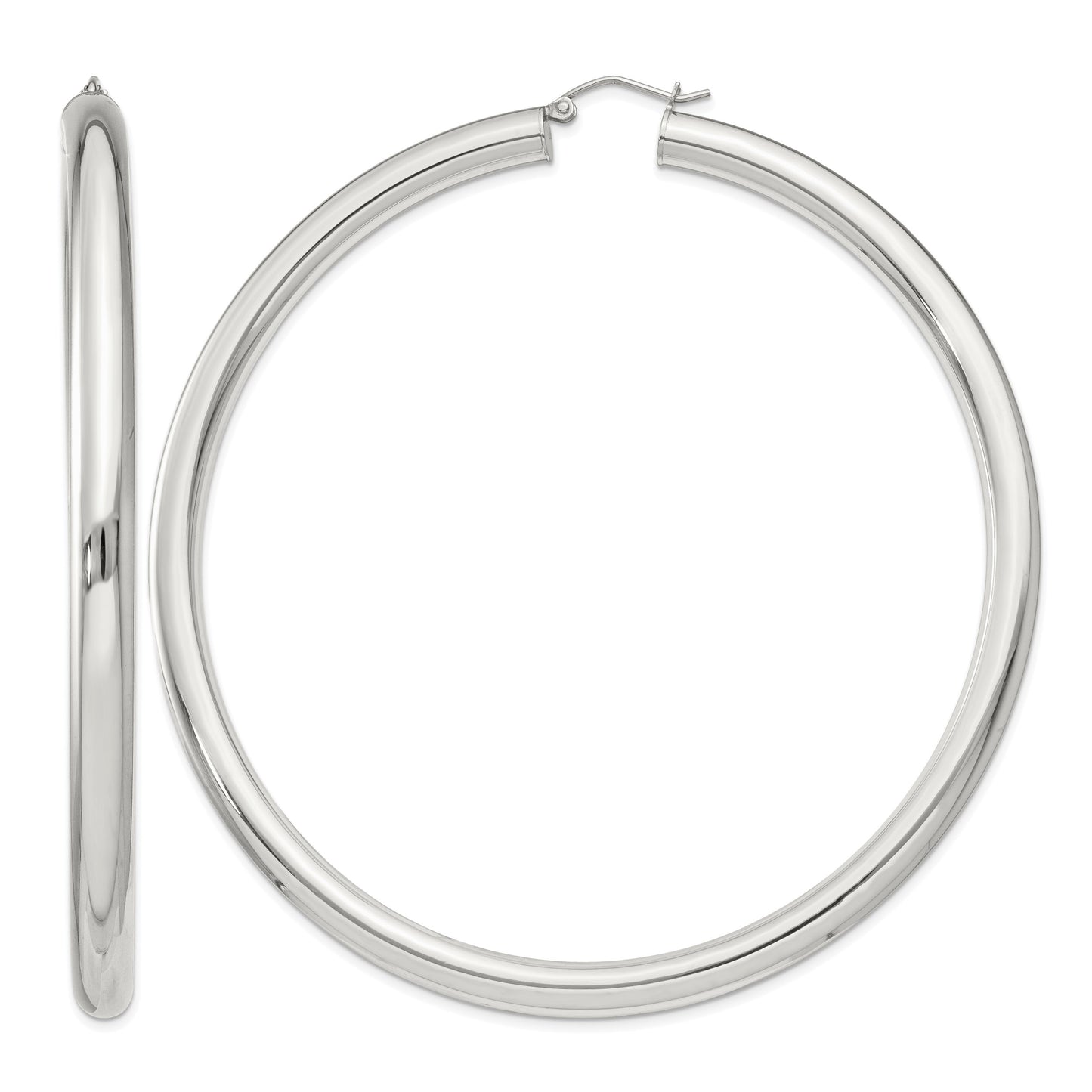 Sterling Silver 5mm Round Hoop Earrings