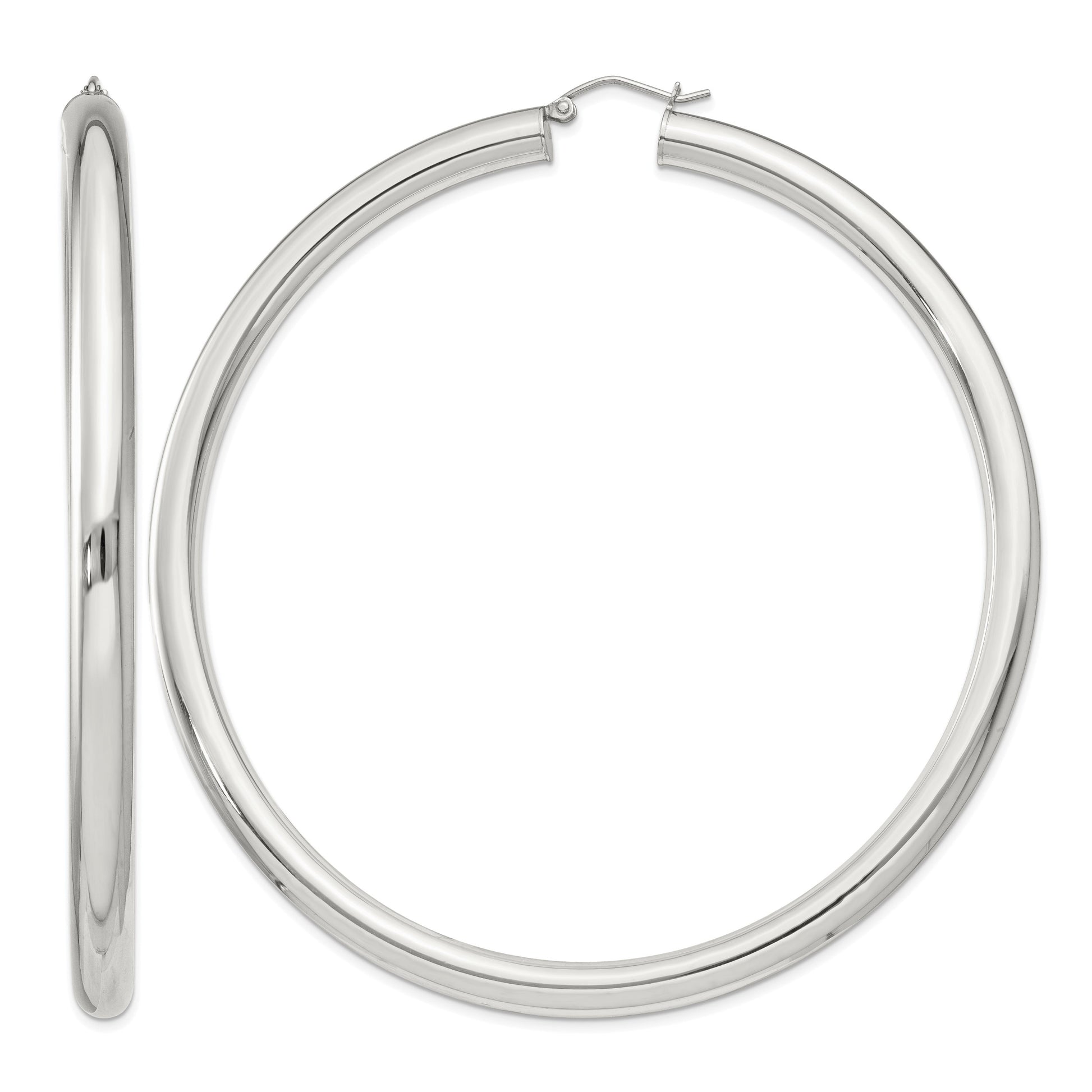 Sterling Silver 5mm Round Hoop Earrings