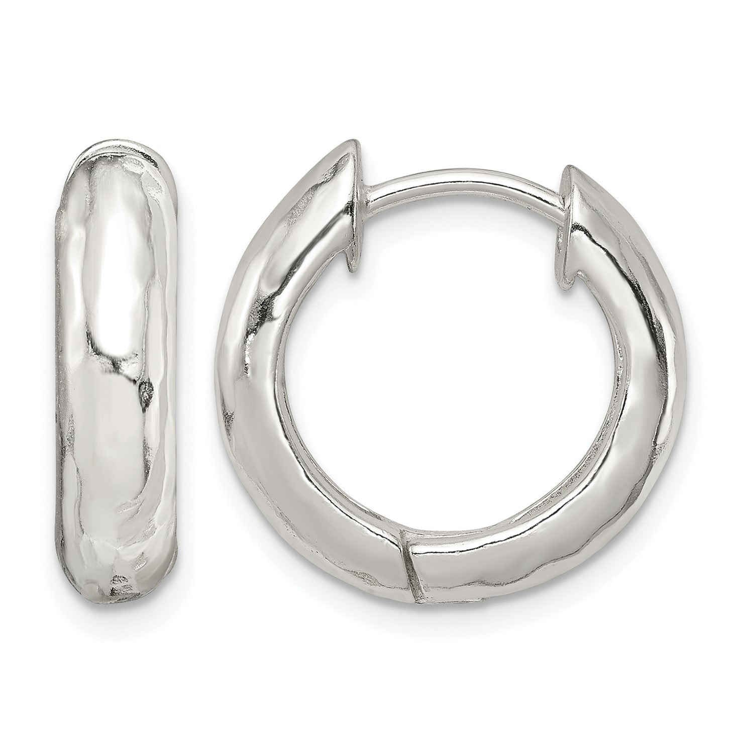 Sterling Silver Hinged Hoop Earrings