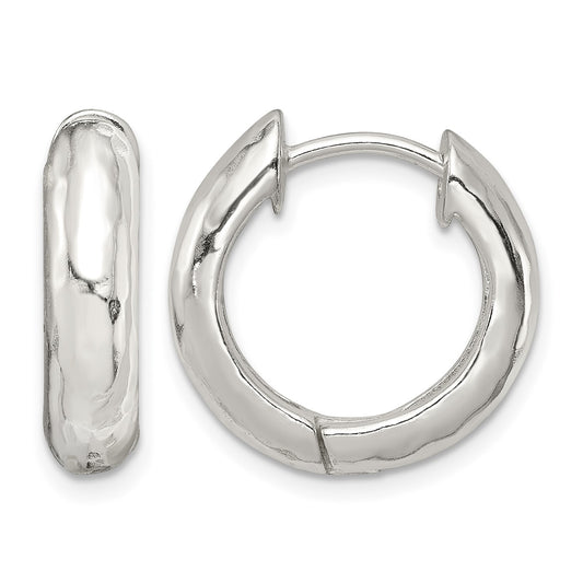 Sterling Silver Hinged Hoop Earrings