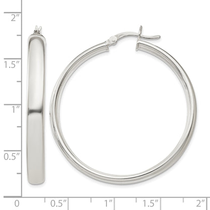 Sterling Silver 5x40mm Hoop Earrings
