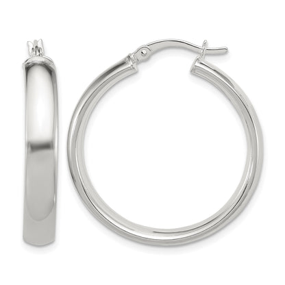 Sterling Silver 5x30mm Hoop Earrings