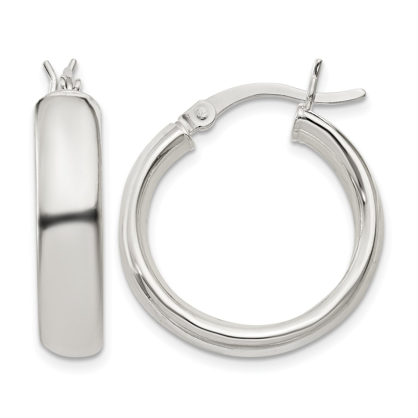 Sterling Silver 4.75x20mm Hoop Earrings