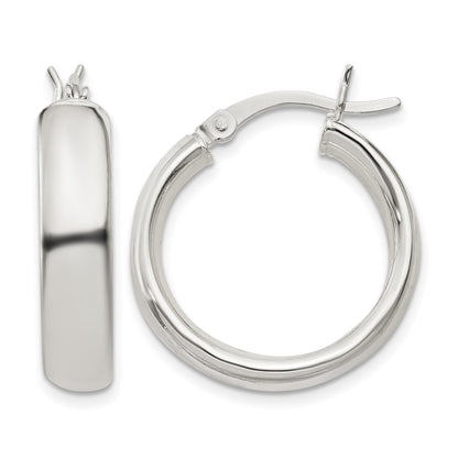 Sterling Silver 4.75x20mm Hoop Earrings