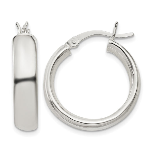 Sterling Silver 4.75x20mm Hoop Earrings