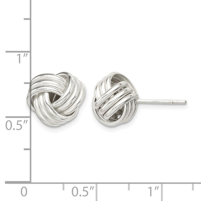 Sterling Silver Twisted Knot Post Earrings