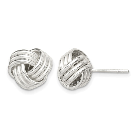Sterling Silver Twisted Knot Post Earrings