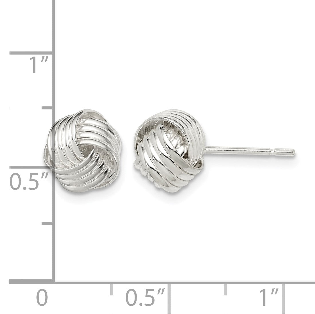 Sterling Silver Love Knot Earrings