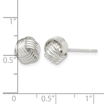 Sterling Silver Love Knot Earrings
