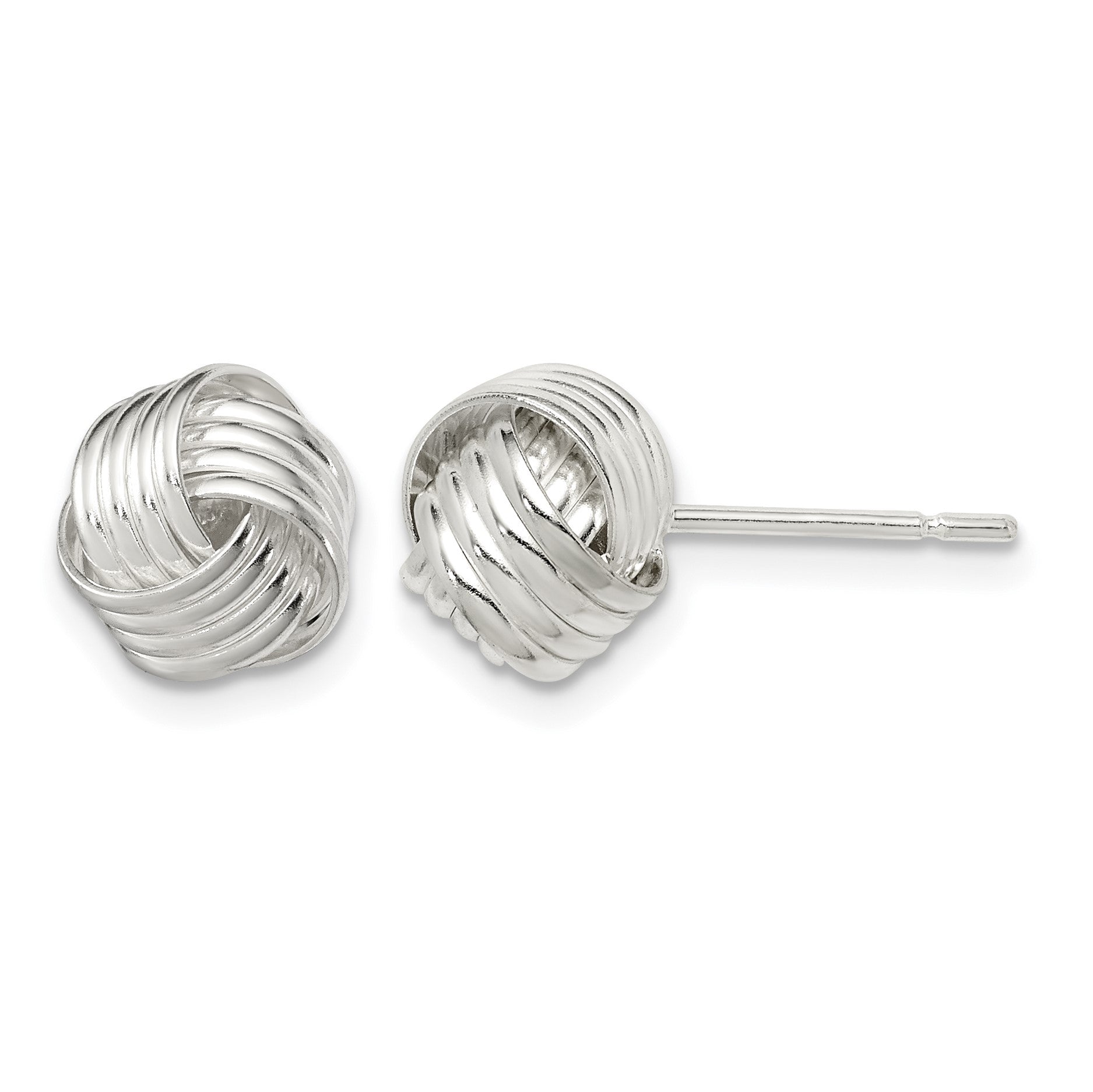 Sterling Silver Love Knot Earrings