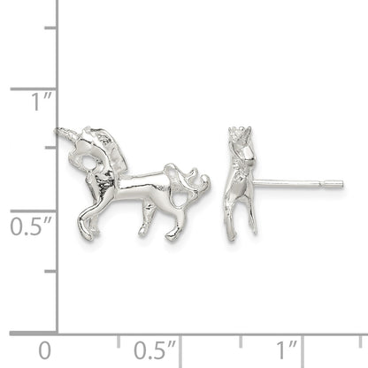 Sterling Silver Unicorn Mini Earrings