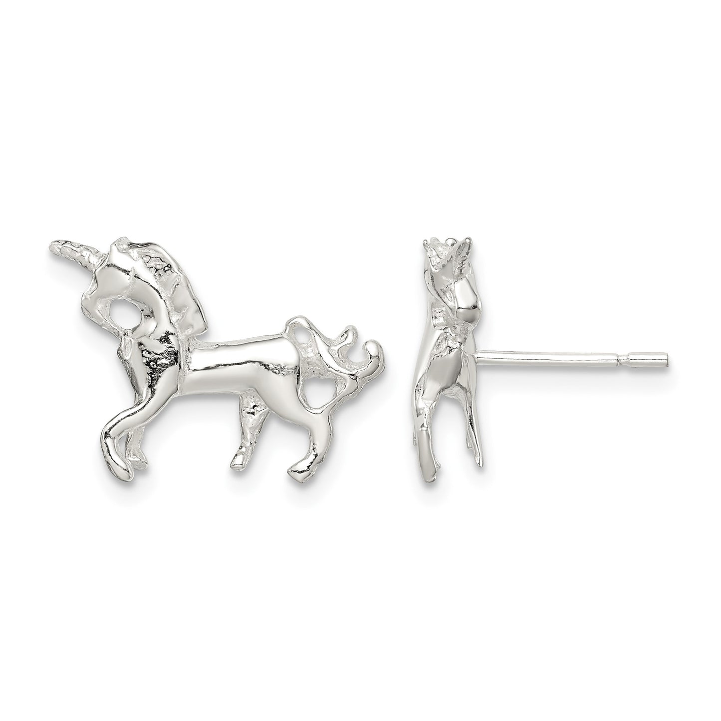 Sterling Silver Unicorn Mini Earrings