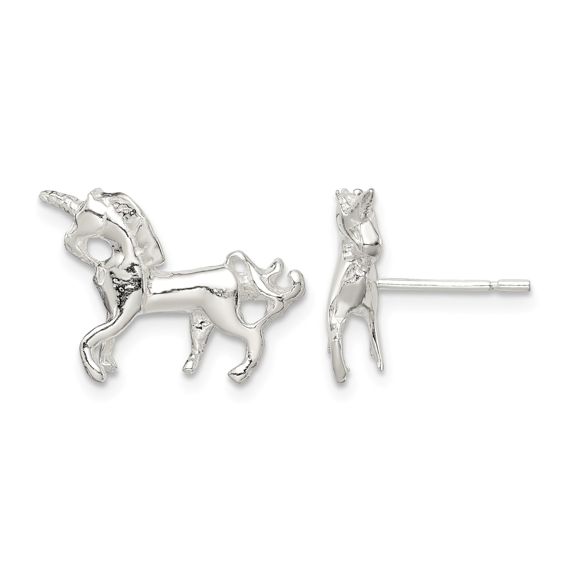 Sterling Silver Unicorn Mini Earrings