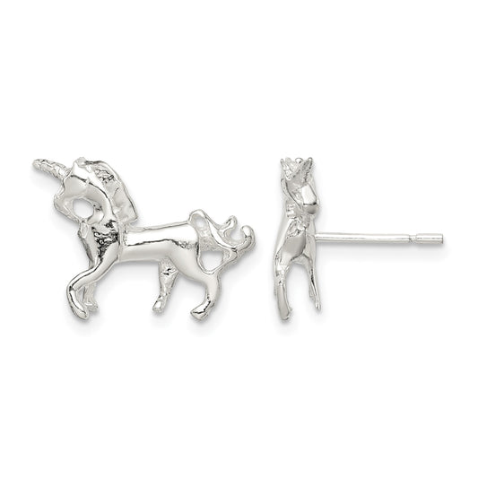 Sterling Silver Unicorn Mini Earrings