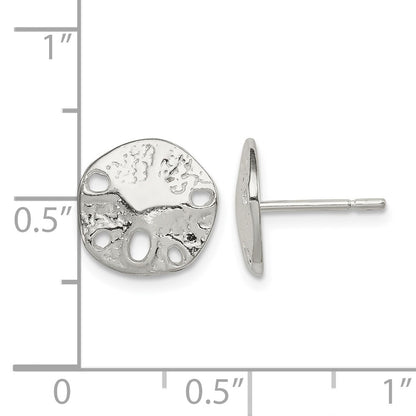 Sterling Silver Sand Dollar Mini Earrings