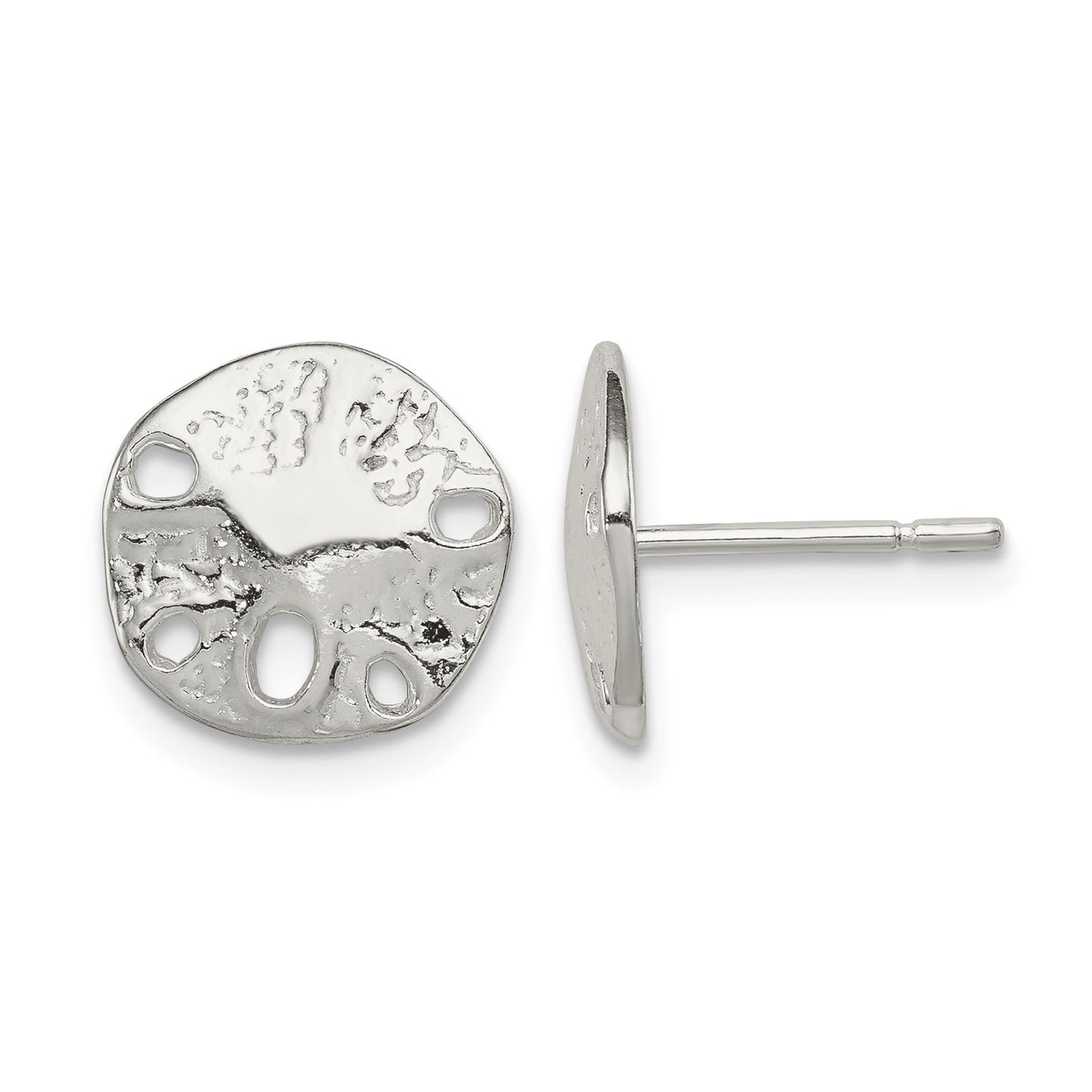 Sterling Silver Sand Dollar Mini Earrings