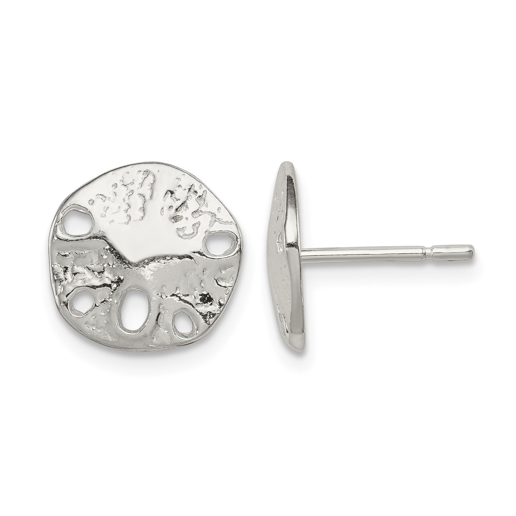 Sterling Silver Sand Dollar Mini Earrings