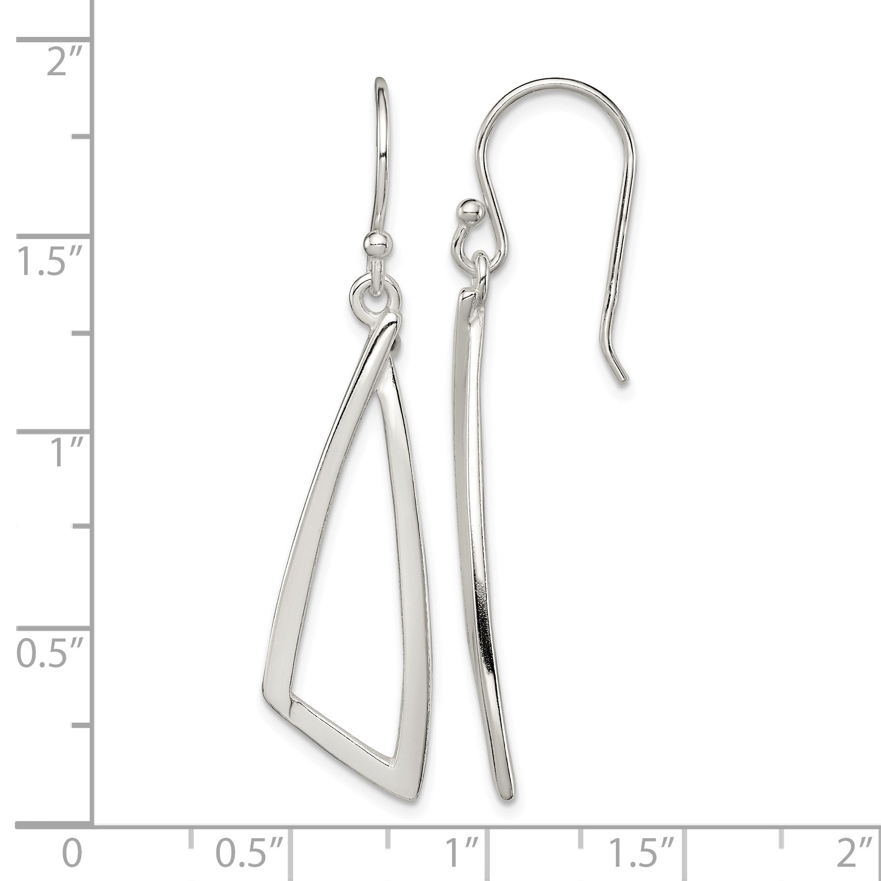 Sterling Silver Polished Fancy Dangle Earrings