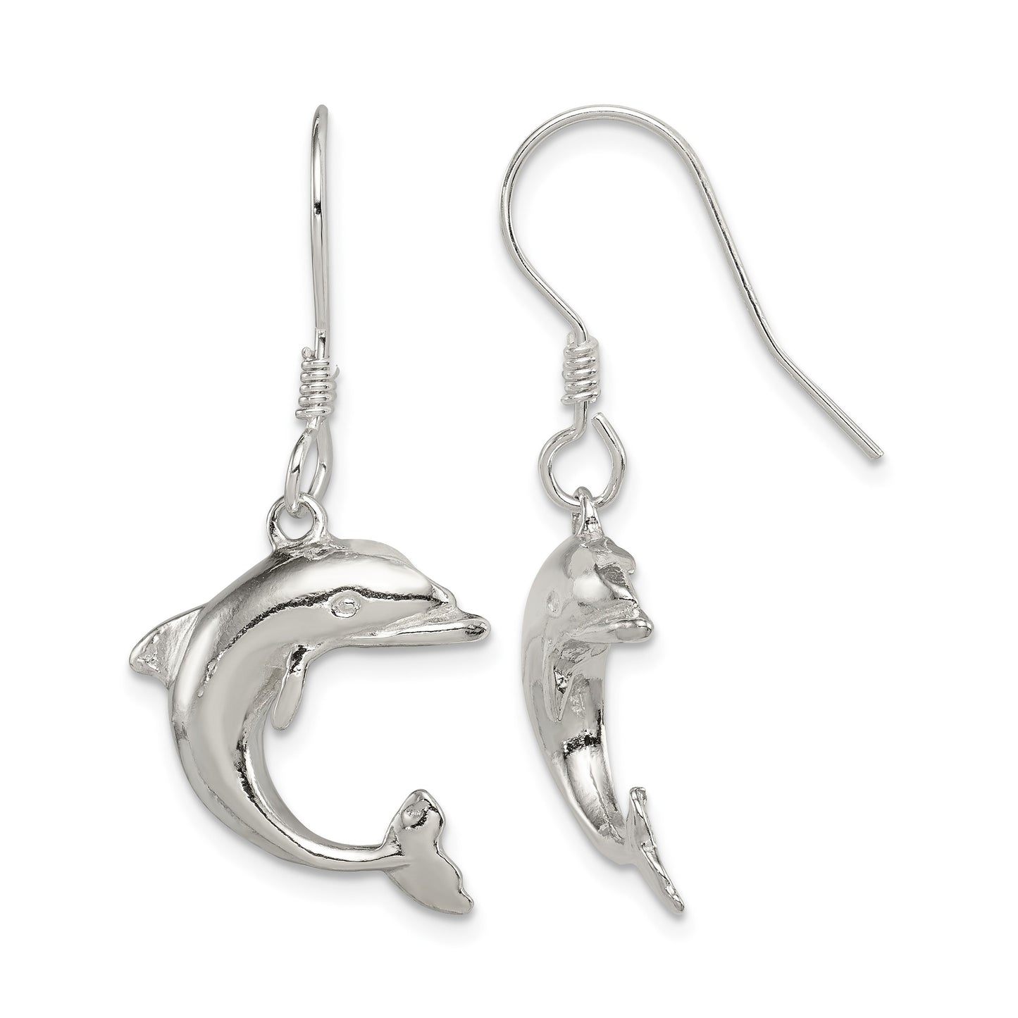 Sterling Silver Dolphin Earrings