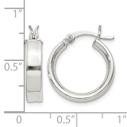 Sterling Silver 4x16mm Hoop Earrings