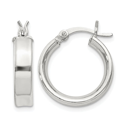 Sterling Silver 4x16mm Hoop Earrings