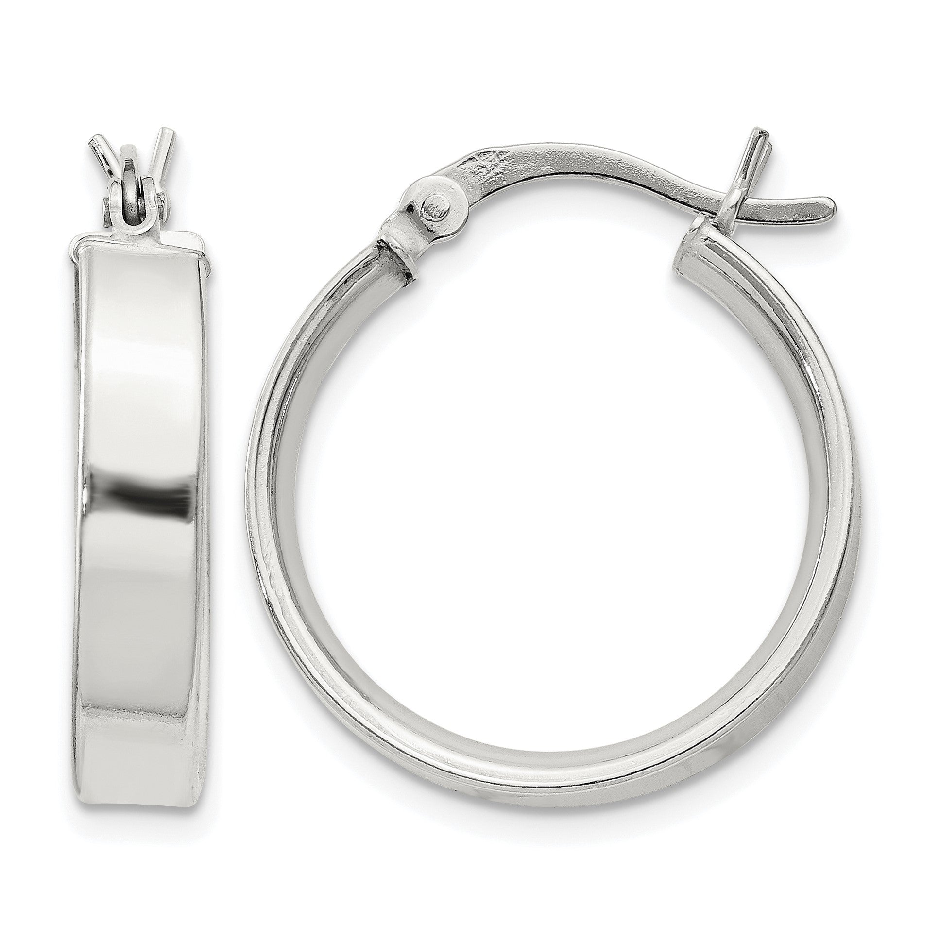 Sterling Silver 4.25x20 Hoop Earrings