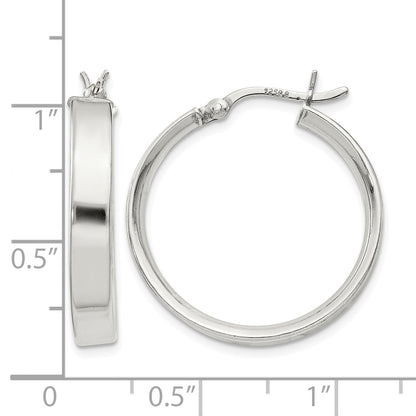 Sterling Silver 4.25x25Hoop Earrings