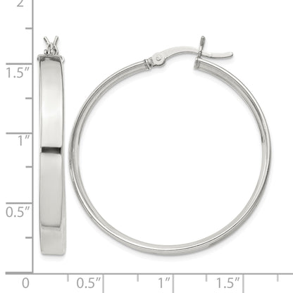 Sterling Silver 4.25x35 Hoop Earrings
