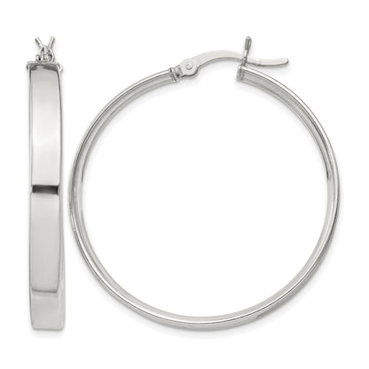 Sterling Silver 4.25x35 Hoop Earrings