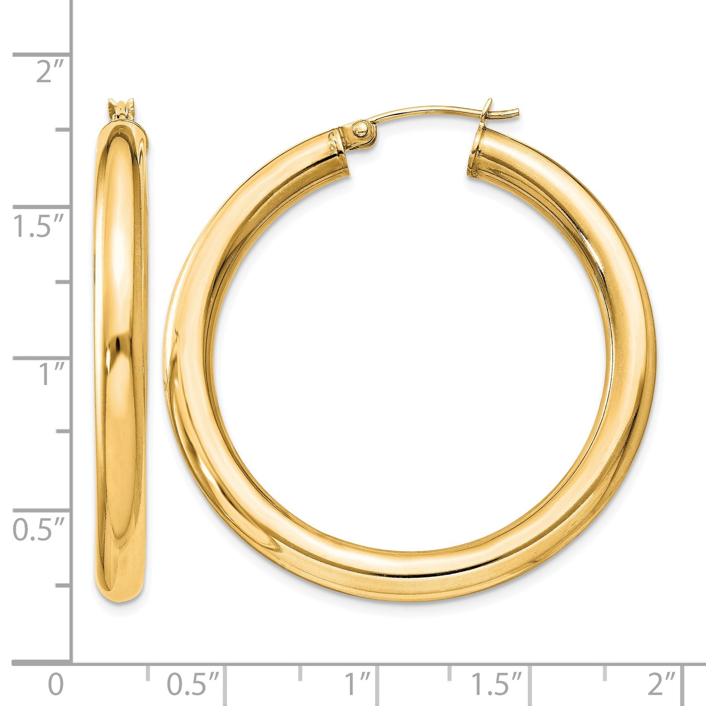Sterling Silver Flash Gold-plated 4mm Round Hoop Earrings