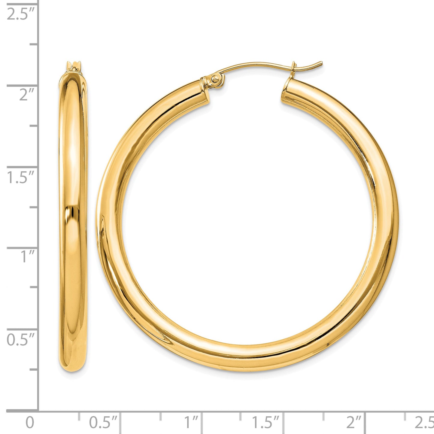 Sterling Silver Flash Gold-plated 4mm Round Hoop Earrings