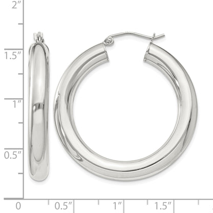 Sterling Silver 5mm Round Hoop Earrings